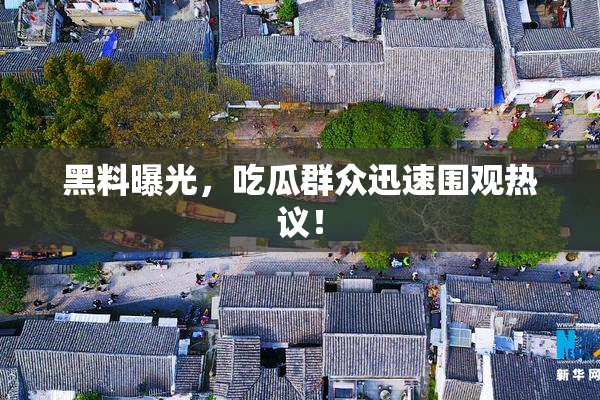 黑料曝光，吃瓜群众迅速围观热议！