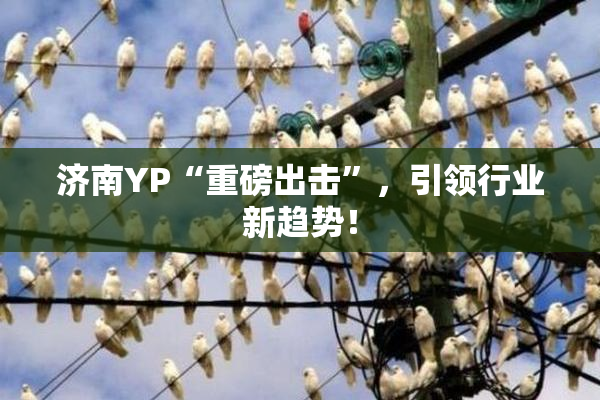 济南YP“重磅出击”，引领行业新趋势！