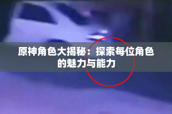 原神角色大揭秘：探索每位角色的魅力与能力