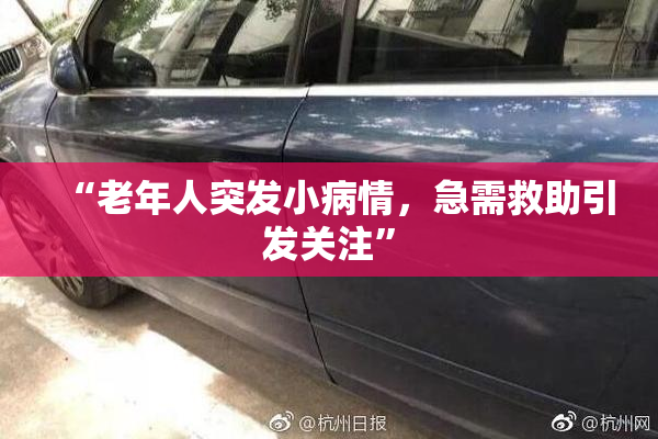 “老年人突发小病情，急需救助引发关注”