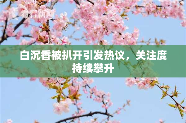 白沉香被扒开引发热议，关注度持续攀升