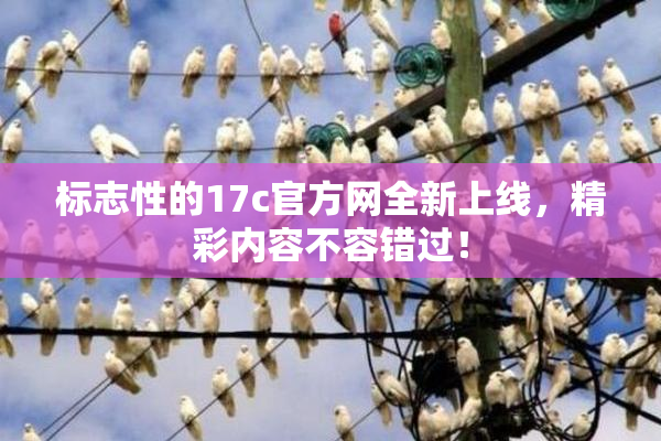 标志性的17c官方网全新上线，精彩内容不容错过！