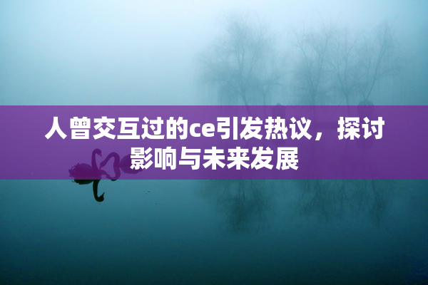 人曾交互过的ce引发热议，探讨影响与未来发展