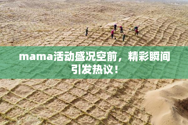 mama活动盛况空前，精彩瞬间引发热议！