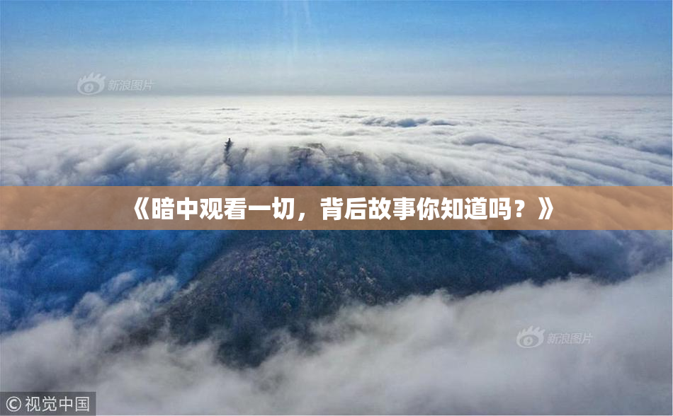 《暗中观看一切，背后故事你知道吗？》