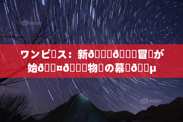ワンピース：新👅🍑冒険が始🖤🌃物語の幕開🈵