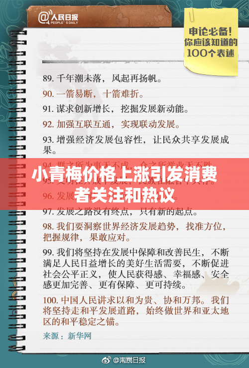 小青梅价格上涨引发消费者关注和热议
