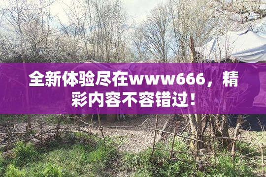 全新体验尽在www666，精彩内容不容错过！