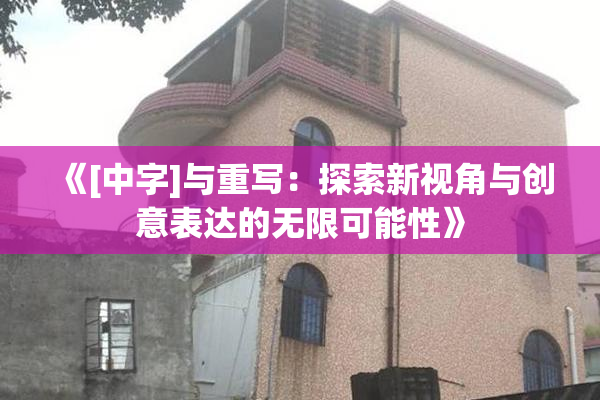 《[中字]与重写：探索新视角与创意表达的无限可能性》