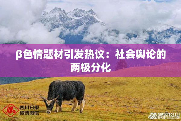 β色情题材引发热议：社会舆论的两极分化