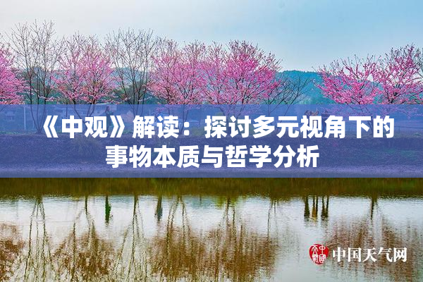 《中观》解读：探讨多元视角下的事物本质与哲学分析