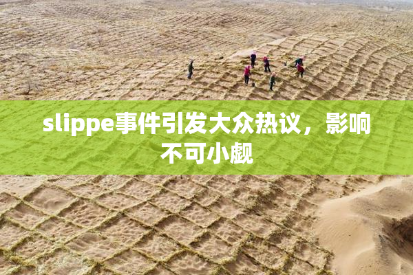 slippe事件引发大众热议，影响不可小觑