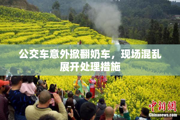 公交车意外掀翻奶车，现场混乱展开处理措施