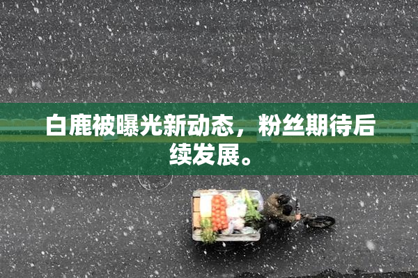 白鹿被曝光新动态，粉丝期待后续发展。