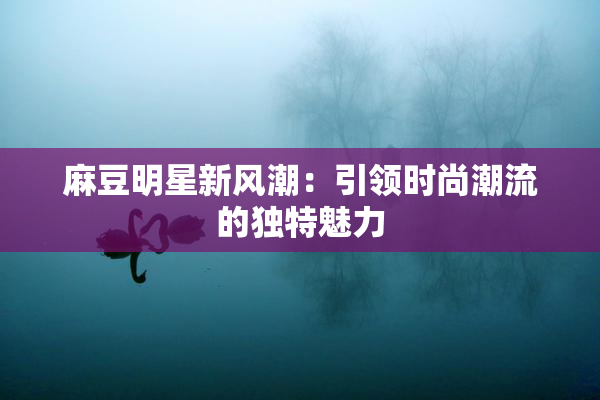 麻豆明星新风潮：引领时尚潮流的独特魅力