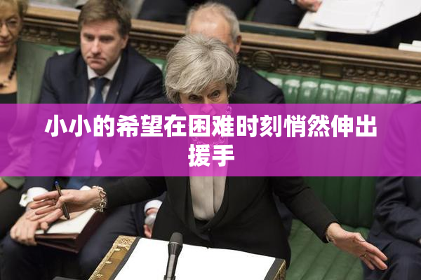 小小的希望在困难时刻悄然伸出援手