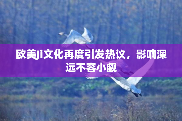 欧美Ji文化再度引发热议，影响深远不容小觑