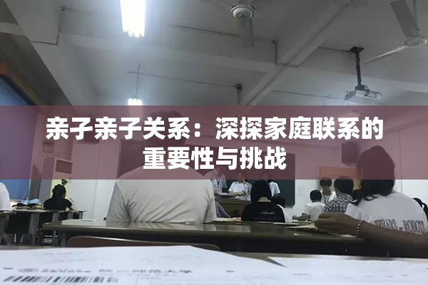 亲孑亲子关系：深探家庭联系的重要性与挑战
