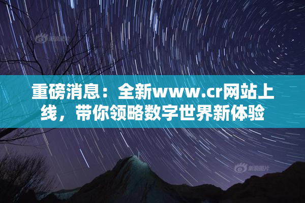 重磅消息：全新www.cr网站上线，带你领略数字世界新体验