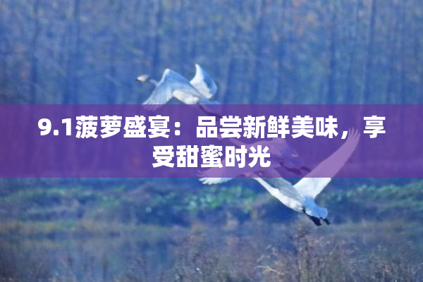 9.1菠萝盛宴：品尝新鲜美味，享受甜蜜时光