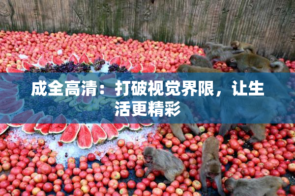 成全高清：打破视觉界限，让生活更精彩