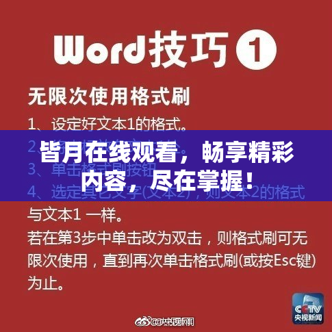皆月在线观看，畅享精彩内容，尽在掌握！