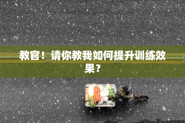 教官！请你教我如何提升训练效果？