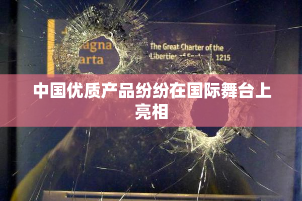 中国优质产品纷纷在国际舞台上亮相