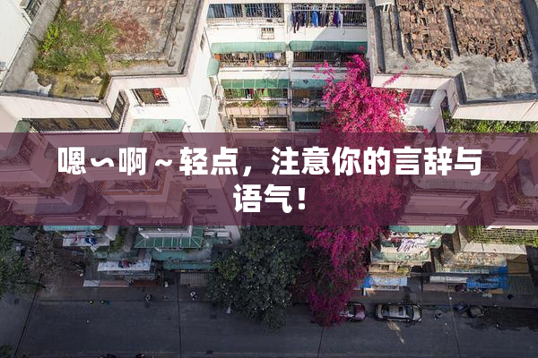 嗯∽啊～轻点，注意你的言辞与语气！