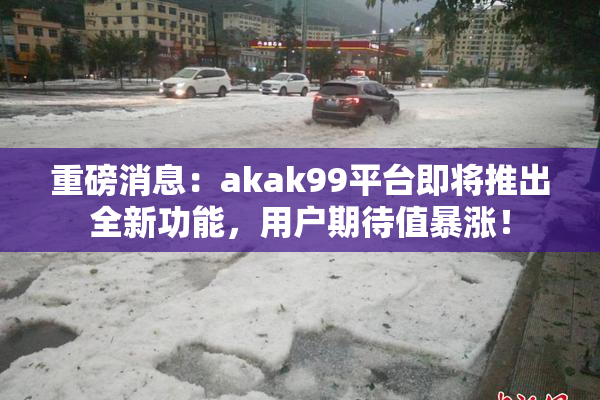 重磅消息：akak99平台即将推出全新功能，用户期待值暴涨！