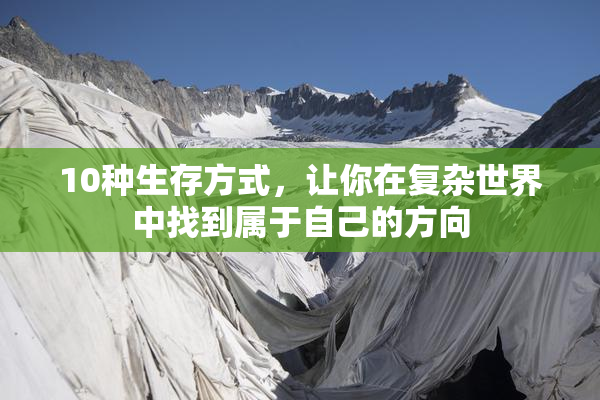 10种生存方式，让你在复杂世界中找到属于自己的方向