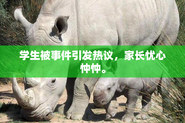 学生被事件引发热议，家长忧心忡忡。