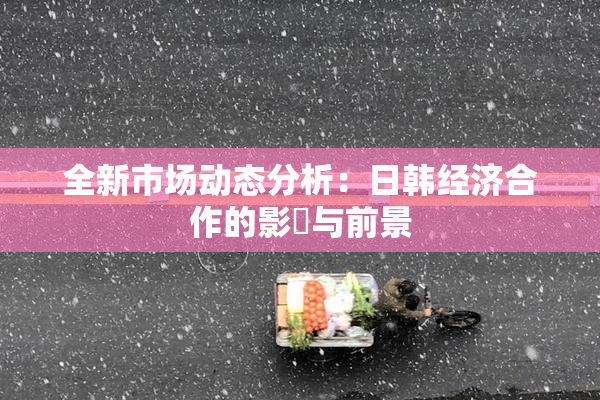 全新市场动态分析：日韩经济合作的影響与前景