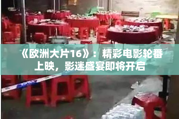 《欧洲大片16》：精彩电影轮番上映，影迷盛宴即将开启
