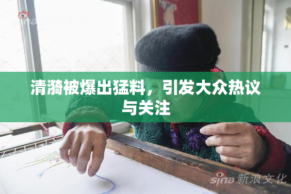 清漪被爆出猛料，引发大众热议与关注