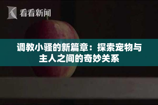 调教小骚的新篇章：探索宠物与主人之间的奇妙关系