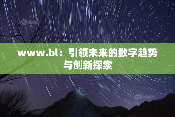 www.bl：引领未来的数字趋势与创新探索