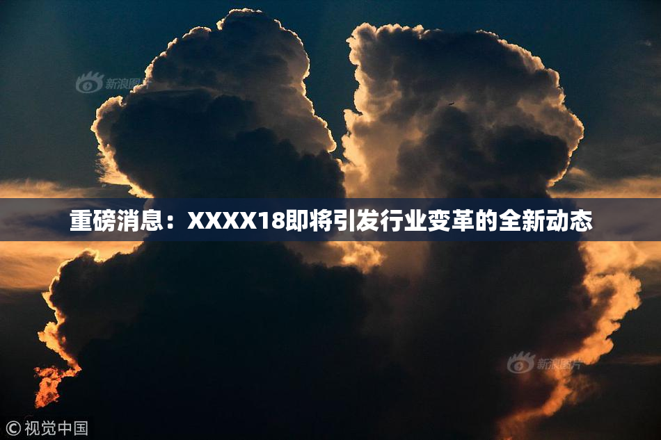 重磅消息：XXXX18即将引发行业变革的全新动态