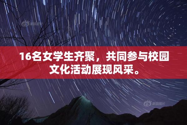 16名女学生齐聚，共同参与校园文化活动展现风采。