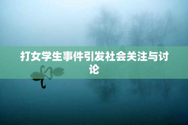 打女学生事件引发社会关注与讨论