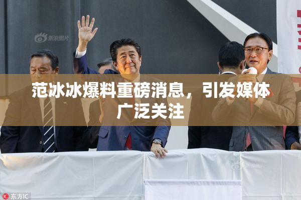范冰冰爆料重磅消息，引发媒体广泛关注