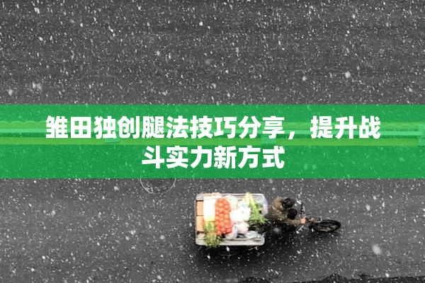 雏田独创腿法技巧分享，提升战斗实力新方式