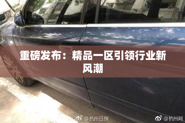 重磅发布：精品一区引领行业新风潮
