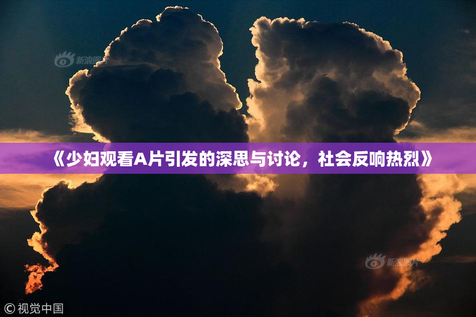 《少妇观看A片引发的深思与讨论，社会反响热烈》