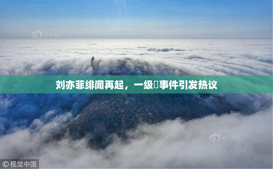 刘亦菲绯闻再起，一级婬事件引发热议