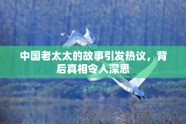 中国老太太的故事引发热议，背后真相令人深思